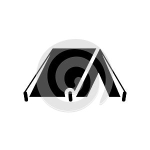 The tent icon. Travel symbol. Flat camping tent sign Ã¢â¬â vector